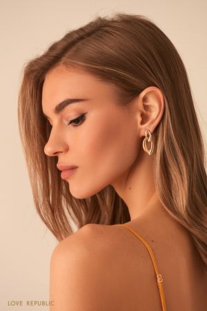 

Серьги с подвесками из звеньев цепи