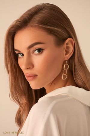 

Длинные серьги с подвесками из звеньев цепи