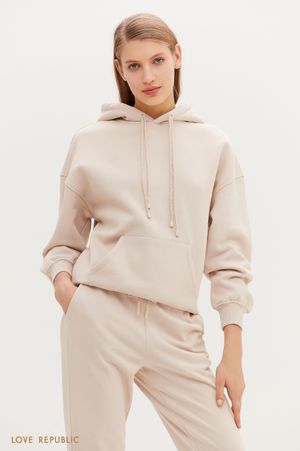 

Удлиненное худи кроя oversize с принтом на спине