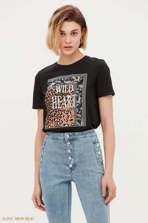 

Футболка с квадратным принтом