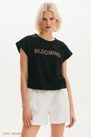

Футболка с открытой спиной Blooming