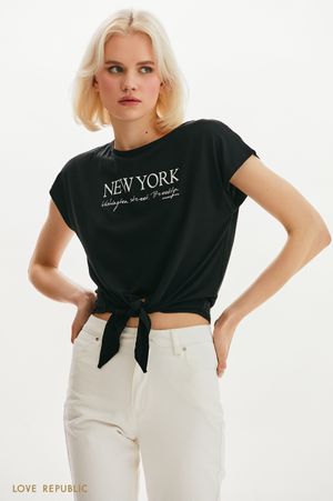 

Футболка на завязках New York
