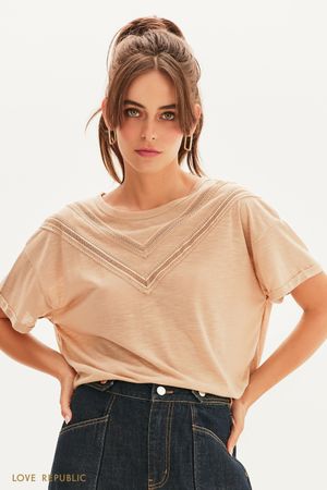 

Oversize футболка с перфорацией