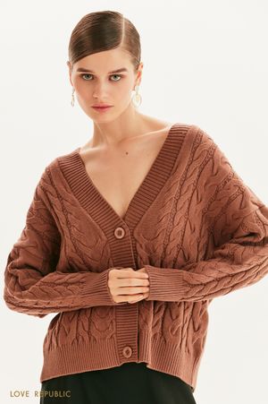 

Oversize кардиган крупной вязки