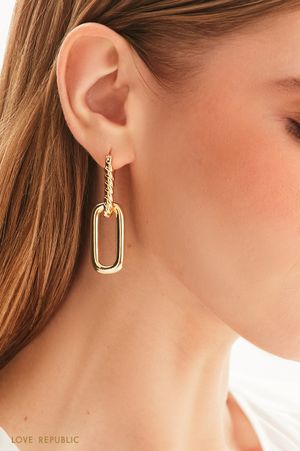 

Серьги из комбинированных звеньев