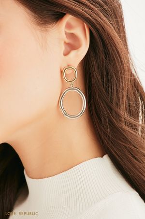 

Серьги-подвески из комбинированного металла