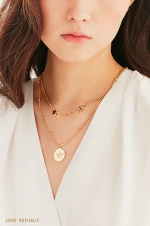 

Сет из золотистых цепочек с подвесками