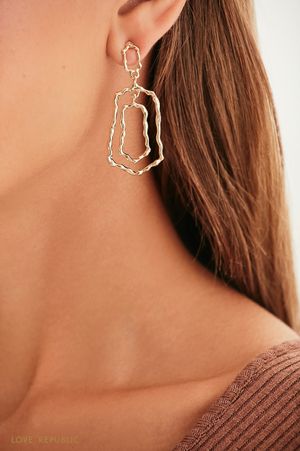 

Серьги-подвески из жатого металла