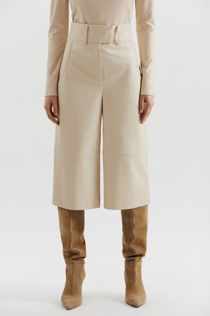 

Брюки-кюлоты из экокожи