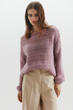 

Джемпер из смесовой пряжи с узором