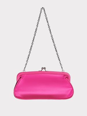 Атласный клатч с цепочкой