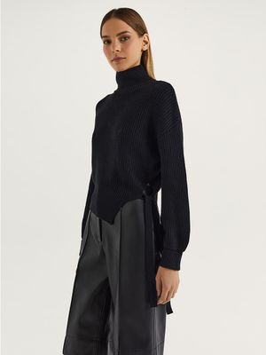 

Трикотажный джемпер с завязками