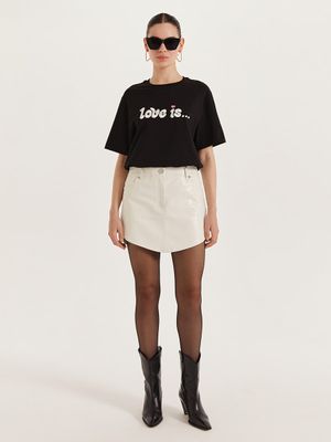 

Хлопковая футболка с надписью