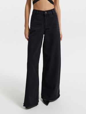 

Джинсы wide leg со средней посадкой