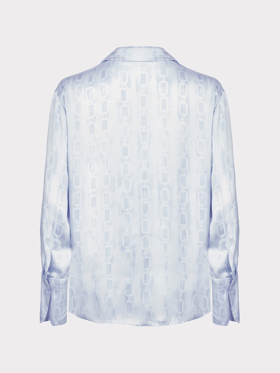 Атласная рубашка с принтом