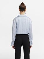 Атласная рубашка с принтом