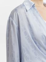 Атласная рубашка с принтом