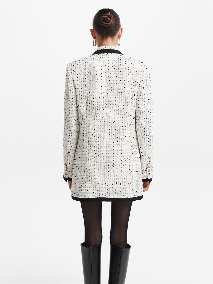 Твидовый жакет прямого кроя 4151207603-59