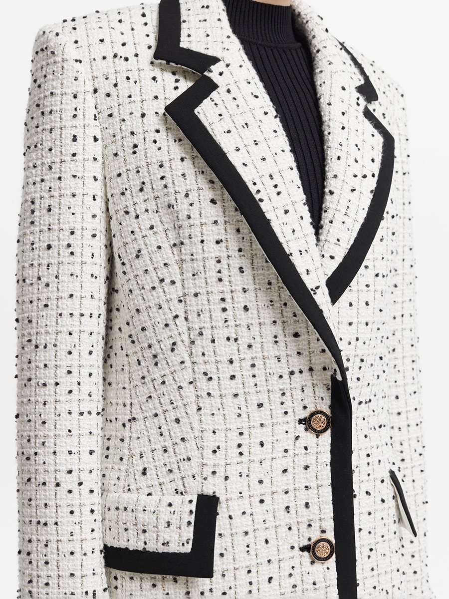 Твидовый жакет прямого кроя 4151207603-59