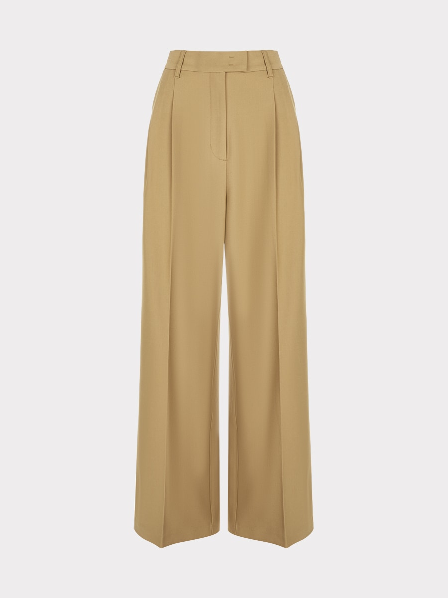 Брюки-палаццо с высокой посадкой