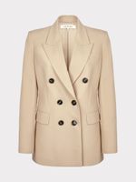 Двубортный жакет прямого кроя