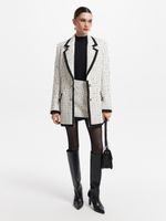 Твидовый жакет прямого кроя