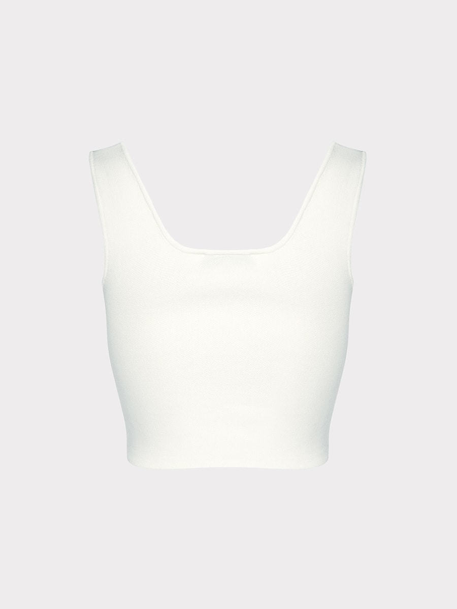 Трикотажный топ на бретелях