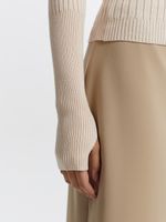 Трикотажная водолазка в рубчик