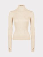 Трикотажная водолазка в рубчик