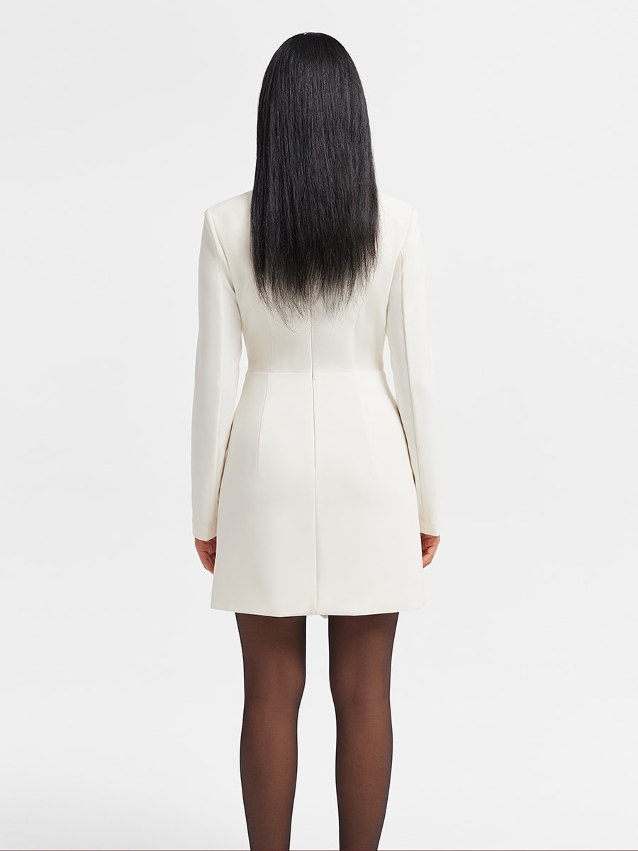 Платье мини с V-образным вырезом