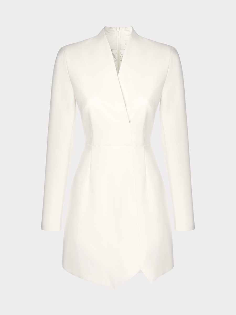 Платье мини с V-образным вырезом