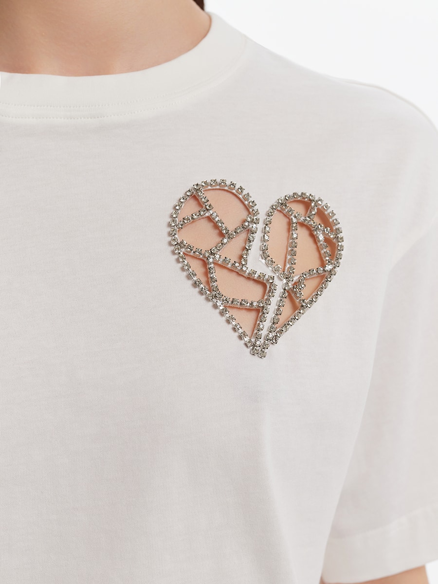 Футболка со стразами 4153115337-1