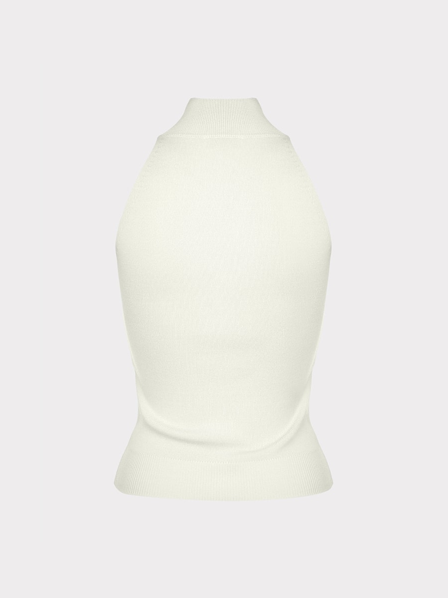 Трикотажный топ с вырезом халтер