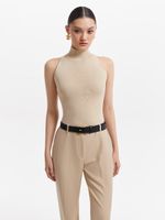 Трикотажный топ с вырезом халтер