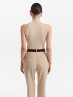 Трикотажный топ с вырезом халтер