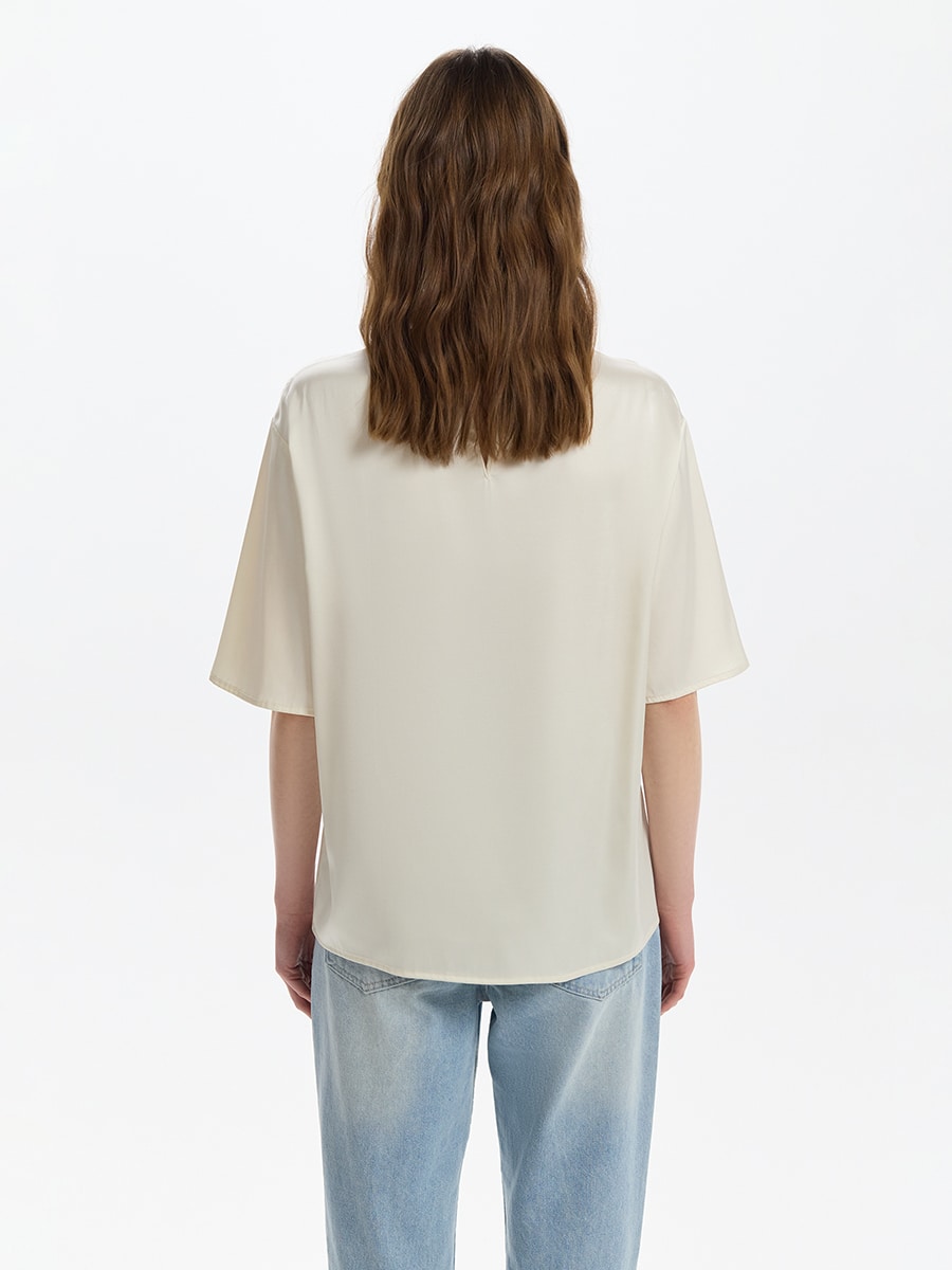 Футболка из атласной ткани 4254024352-3