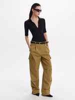 Боди с воротником поло