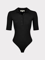 Боди с воротником поло