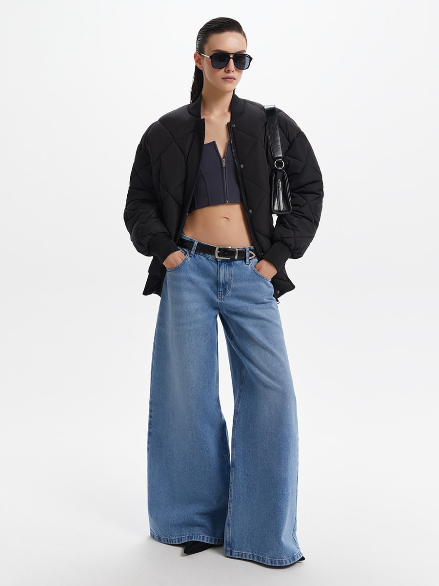 Трикотажный топ на молнии