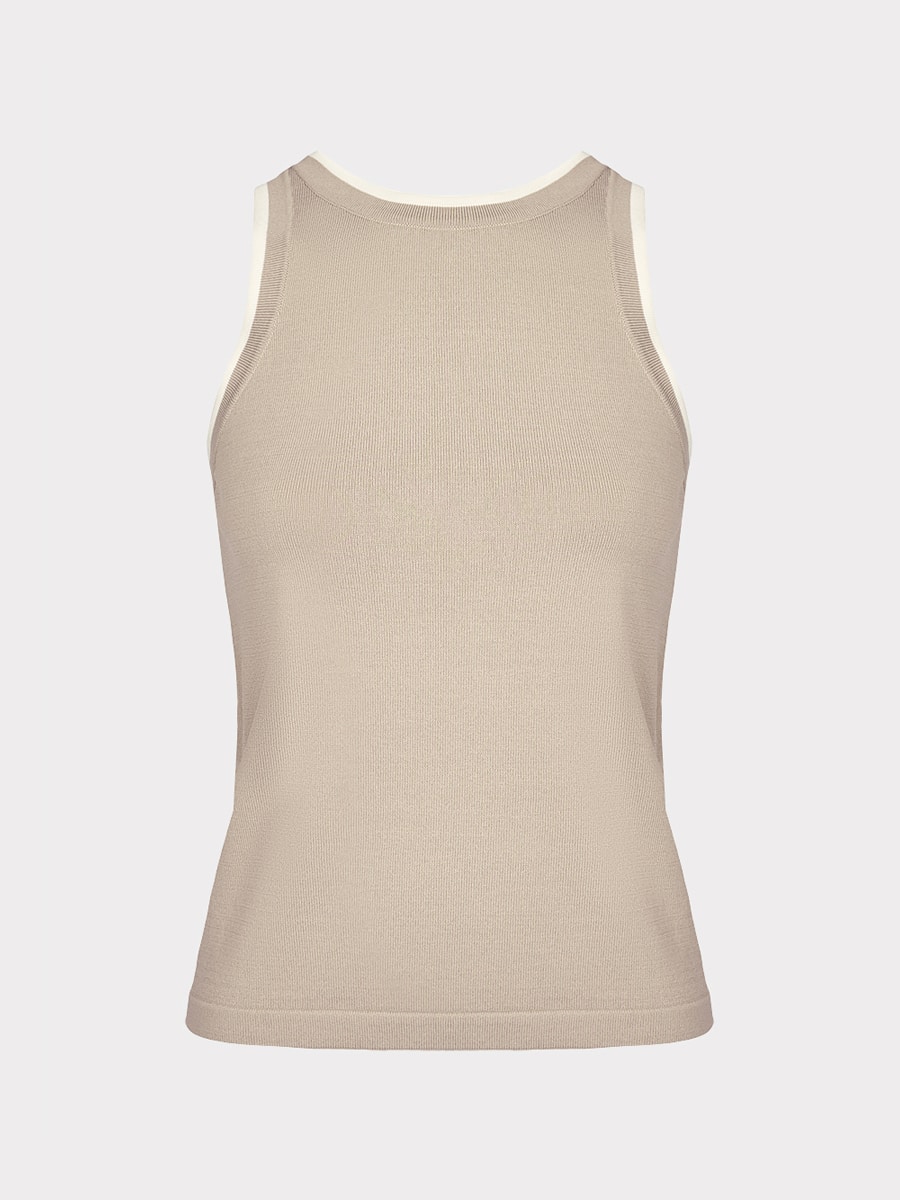 Трикотажный топ на широких бретелях