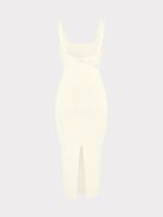 Трикотажное платье с драпировкой на спине