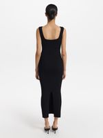 Трикотажное платье с фигурным вырезом