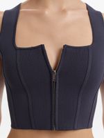 Трикотажный топ на молнии