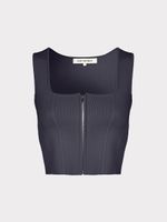 Трикотажный топ на молнии