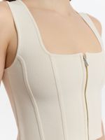 Трикотажный топ на молнии