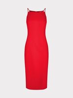 Платье-футляр на бретелях