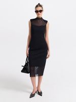 Полупрозрачное платье из сетки