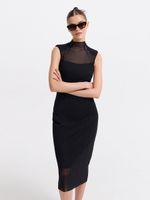 Полупрозрачное платье из сетки