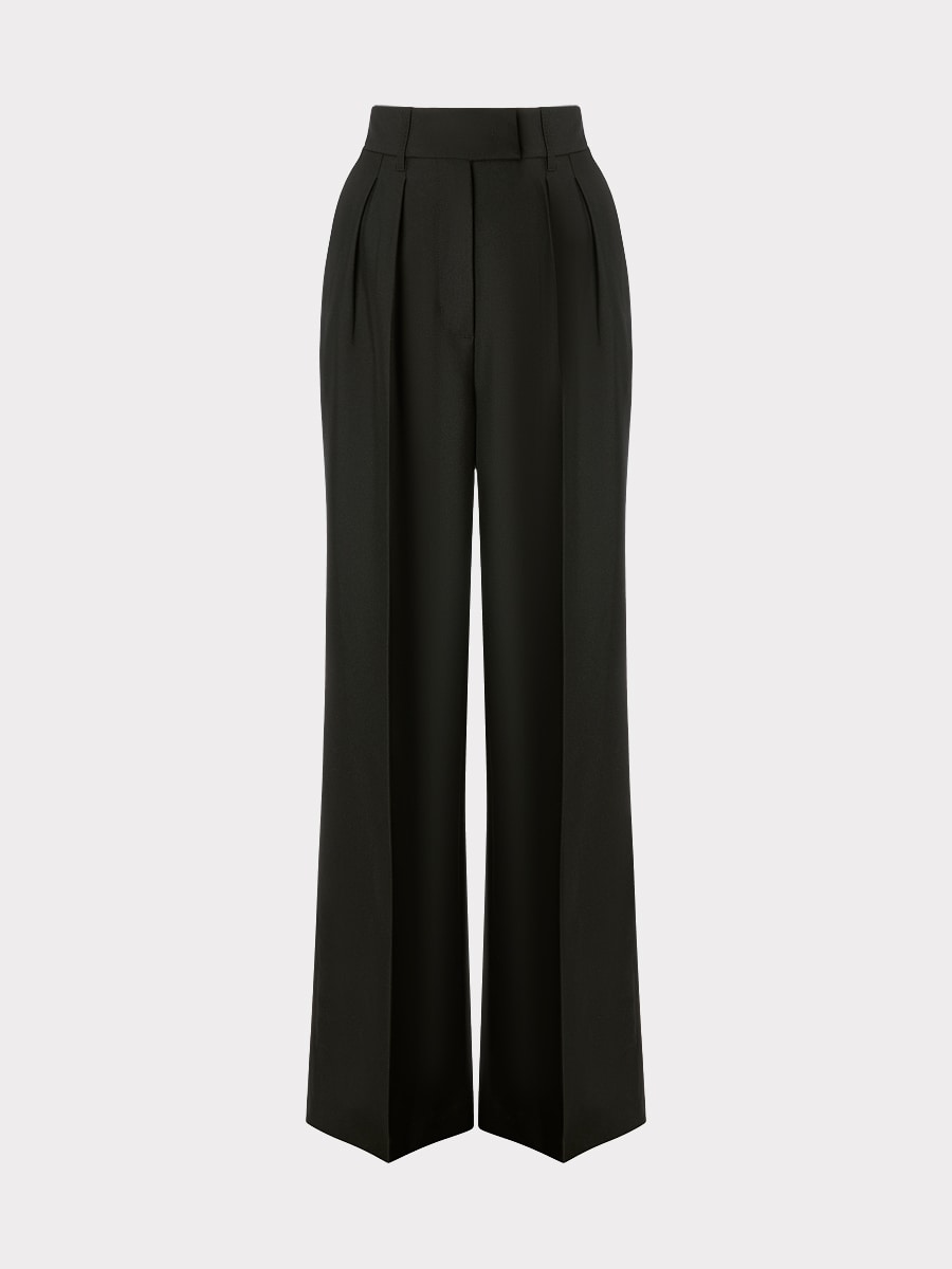 Брюки-палаццо с высокой посадкой