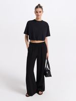 Брюки-палаццо с эластичным поясом